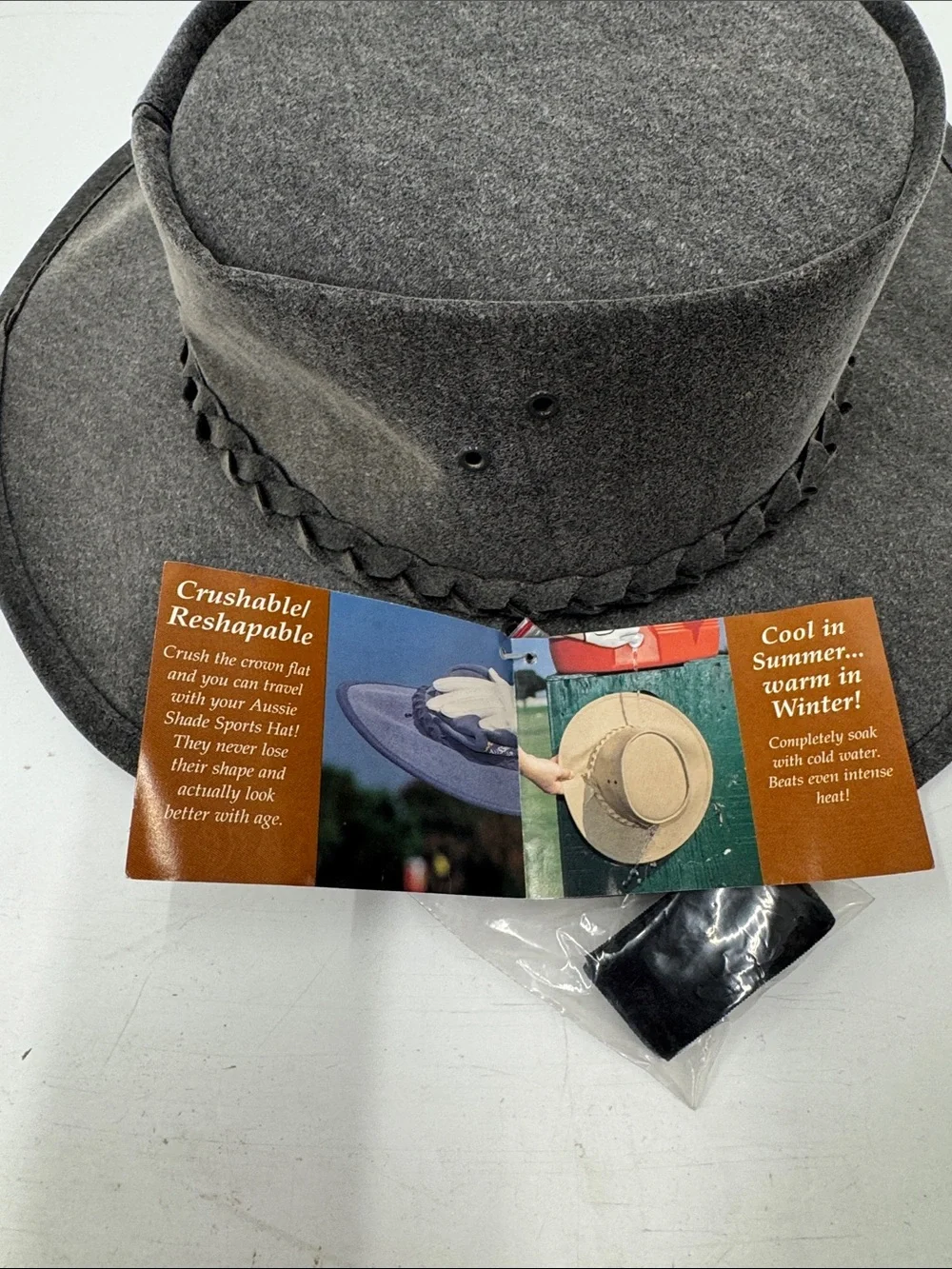 Vintage Aussie Shade Grey Outback Hat Size Medium